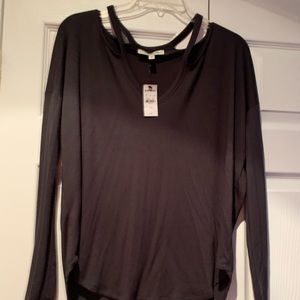 Express dark gray long sleeve shirt